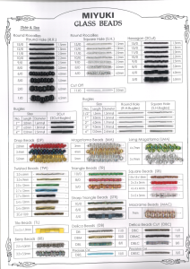 Ksztłaty koralików miyuki
