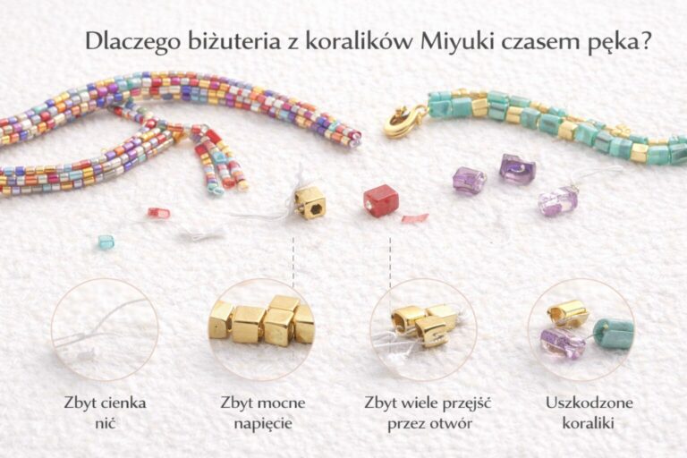 Dlaczego biżuteria z koralików Miyuki czasem pęka?