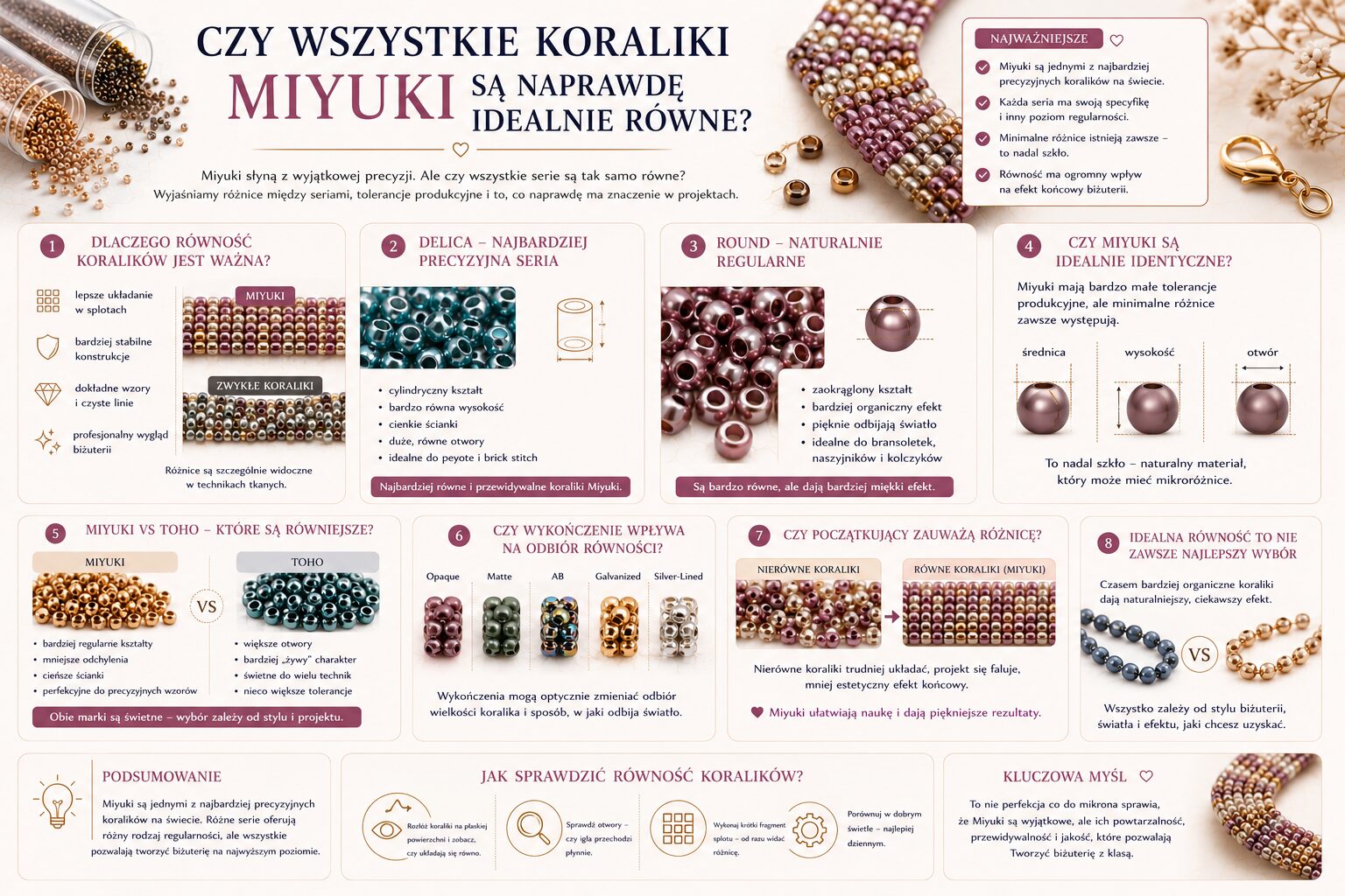 Czy wszystkie Miyuki są idealnie równe